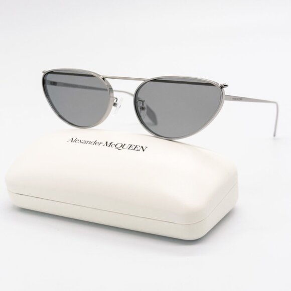 NEW ALEXANDER MCQUEEN AM0424S 004 SILVER WOMAN SUNGLASSES ALEXANDER MCQUEEN main image 10